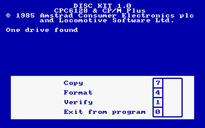 [Disckit 1.0 under CP/M 3 on the CPC]