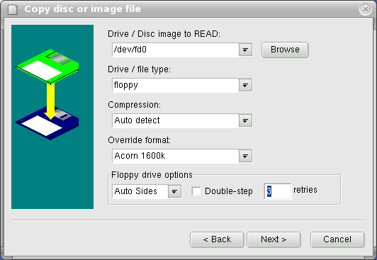 [Screenshot of
Diskette Tools under Linux]